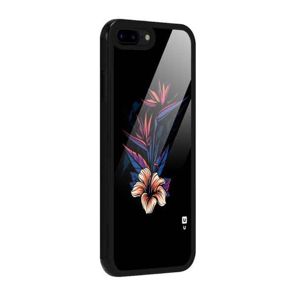 Single Painted Flower Glass Back Case for iPhone 7 Plus