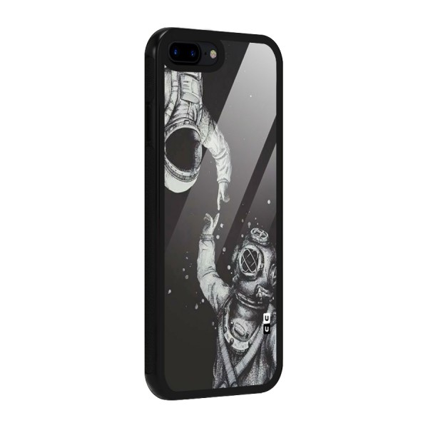 Space Meeting Glass Back Case for iPhone 7 Plus