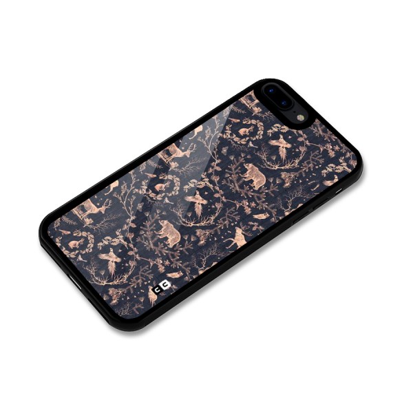 Beautiful Animal Design Glass Back Case for iPhone 7 Plus