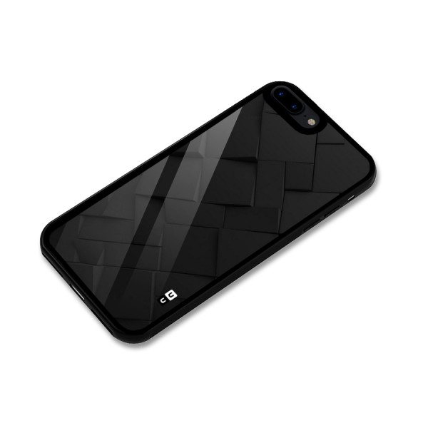 Black Elegant Design Glass Back Case for iPhone 7 Plus