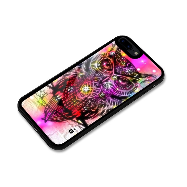 Colourful Owl Glass Back Case for iPhone 7 Plus