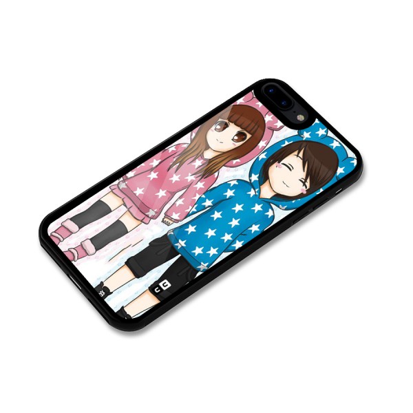 Couple In Stars Glass Back Case for iPhone 7 Plus