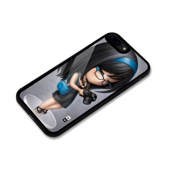 Girl With Camera Glass Back Case for iPhone 7 Plus