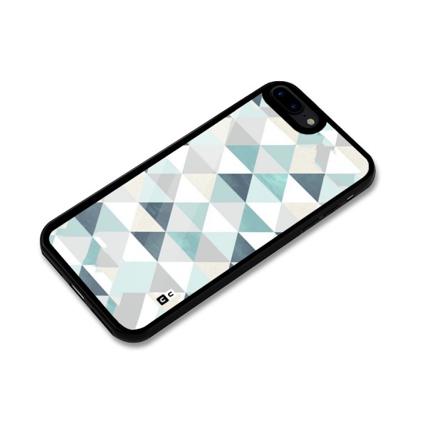 Green And Grey Pattern Glass Back Case for iPhone 7 Plus