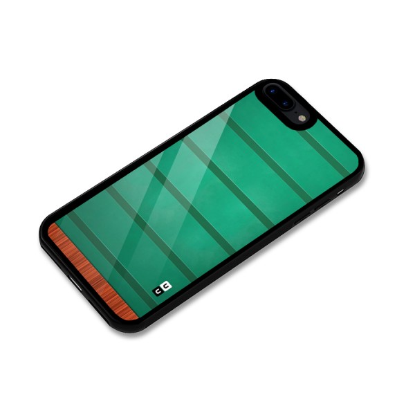 Green Wood Stripes Glass Back Case for iPhone 7 Plus