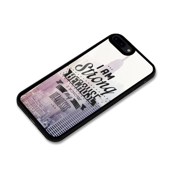 I am Strong Glass Back Case for iPhone 7 Plus