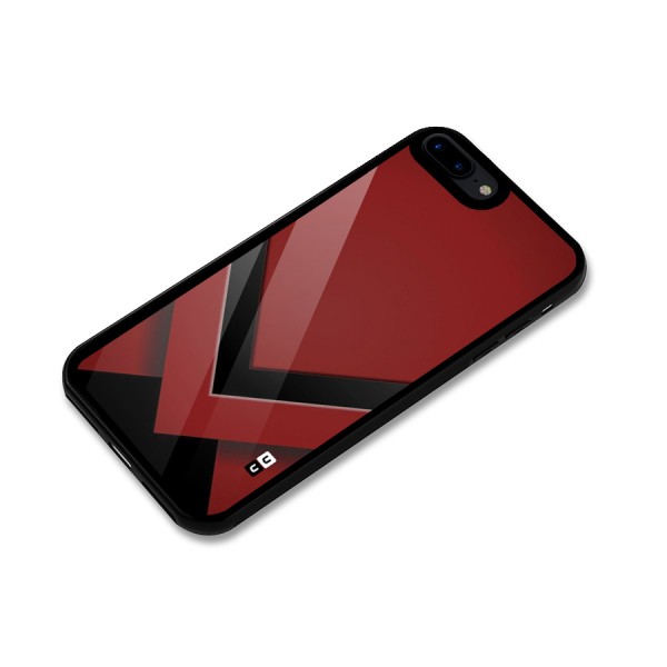 Red Black Fold Glass Back Case for iPhone 7 Plus