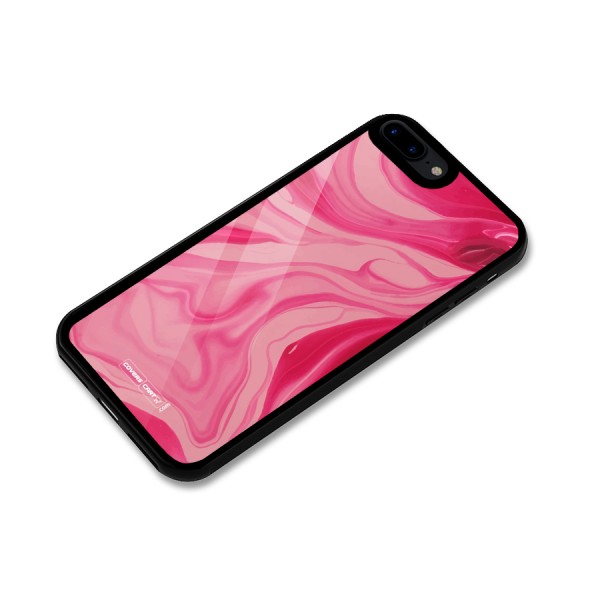Sizzling Pink Marble Texture Glass Back Case for iPhone 7 Plus