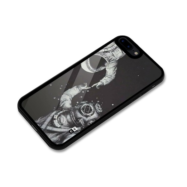 Space Meeting Glass Back Case for iPhone 7 Plus