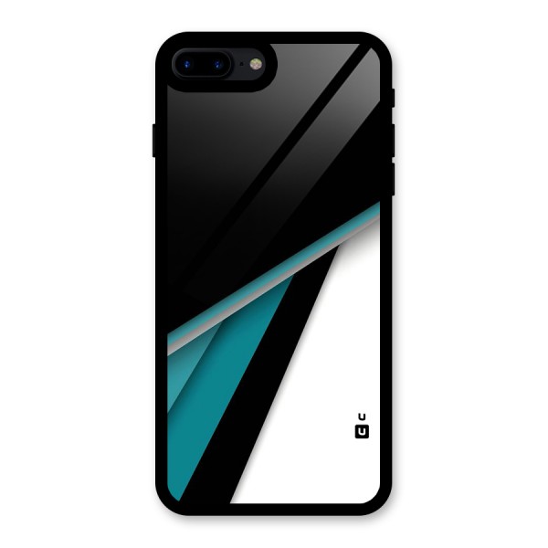 Abstract Lines Of Blue Glass Back Case for iPhone 8 Plus