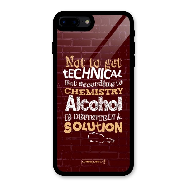 Alcohol is Definitely a Solution Glass Back Case for iPhone 8 Plus