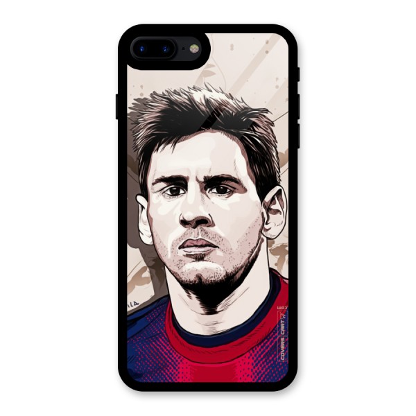 Barca King Messi Glass Back Case for iPhone 8 Plus