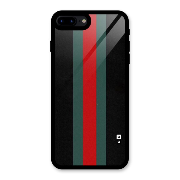 Basic Colored Stripes Glass Back Case for iPhone 8 Plus