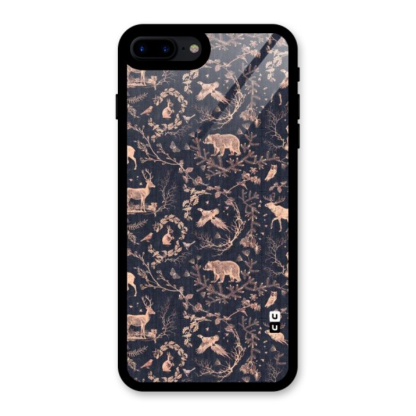 Beautiful Animal Design Glass Back Case for iPhone 8 Plus