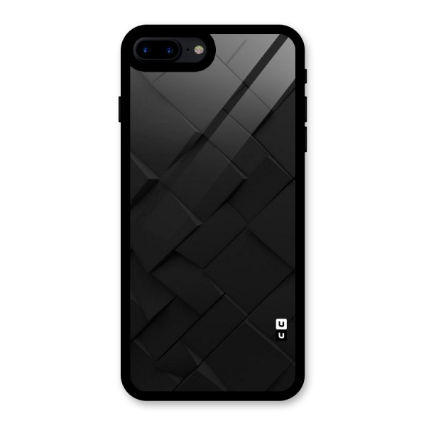 Black Elegant Design Glass Back Case for iPhone 8 Plus
