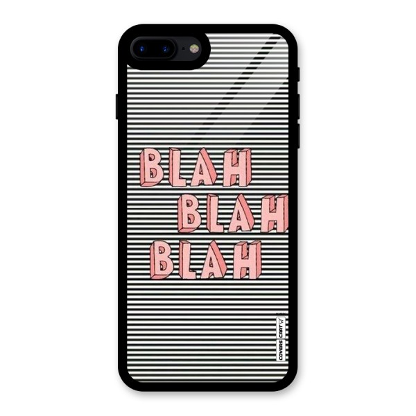 Blah Stripes Glass Back Case for iPhone 8 Plus