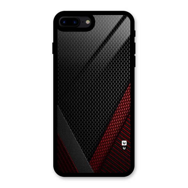 Classy Black Red Design Glass Back Case for iPhone 8 Plus