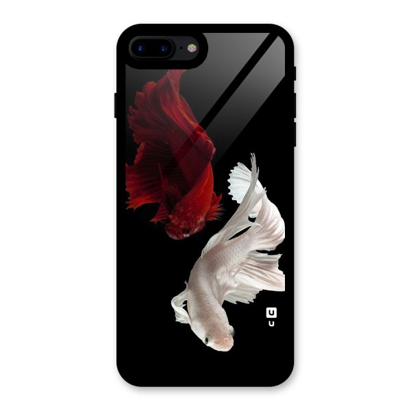 Fish Design Glass Back Case for iPhone 8 Plus