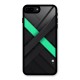 Green Stripe Diagonal Glass Back Case for iPhone 8 Plus