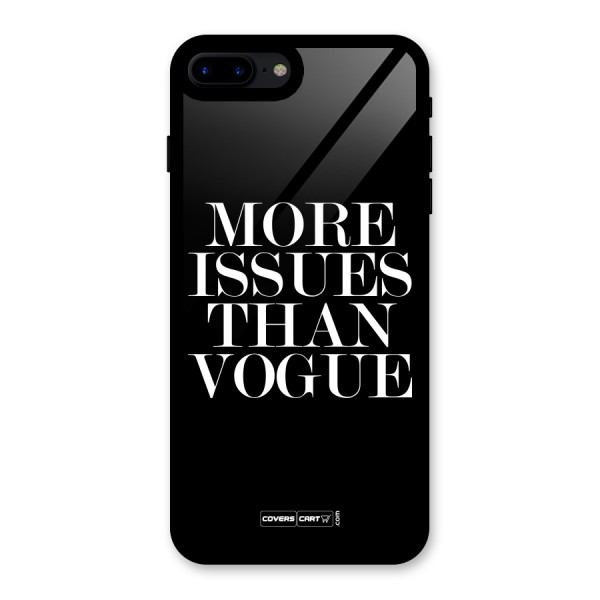 More Issues than Vogue (Black) Glass Back Case for iPhone 8 Plus