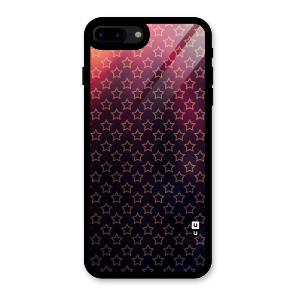 Ombre Stars Glass Back Case for iPhone 8 Plus