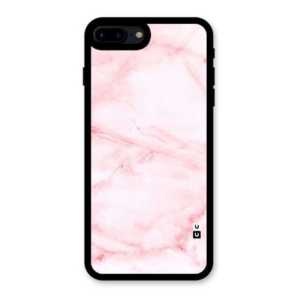 Pink Marble Print Glass Back Case for iPhone 8 Plus