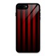 Red Black Stripes Glass Back Case for iPhone 8 Plus