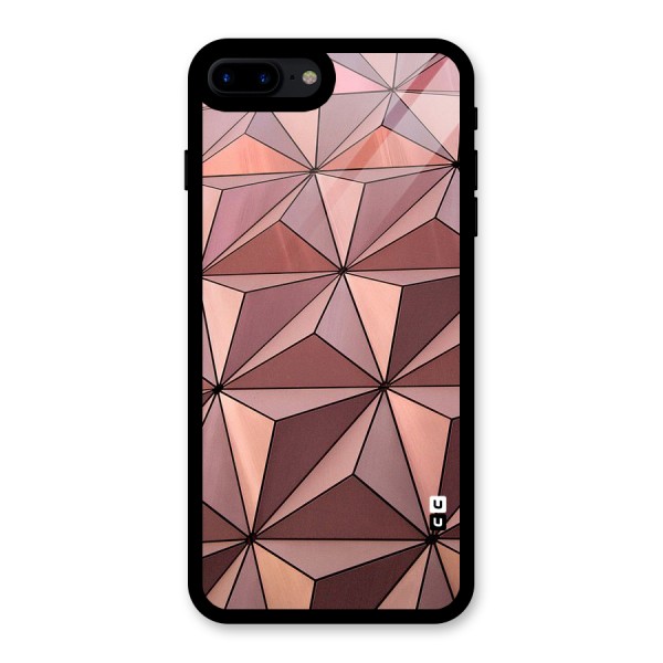 Rosegold Abstract Shapes Glass Back Case for iPhone 8 Plus