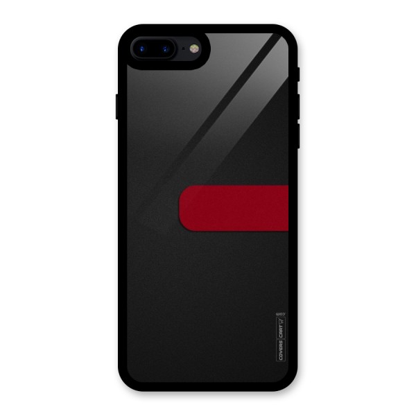 Single Red Stripe Glass Back Case for iPhone 8 Plus