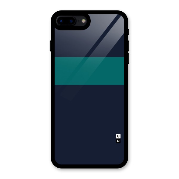 Stripe Block Glass Back Case for iPhone 8 Plus