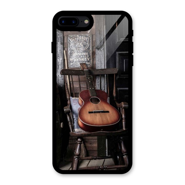 Vintage Chair Guitar Glass Back Case for iPhone 8 Plus
