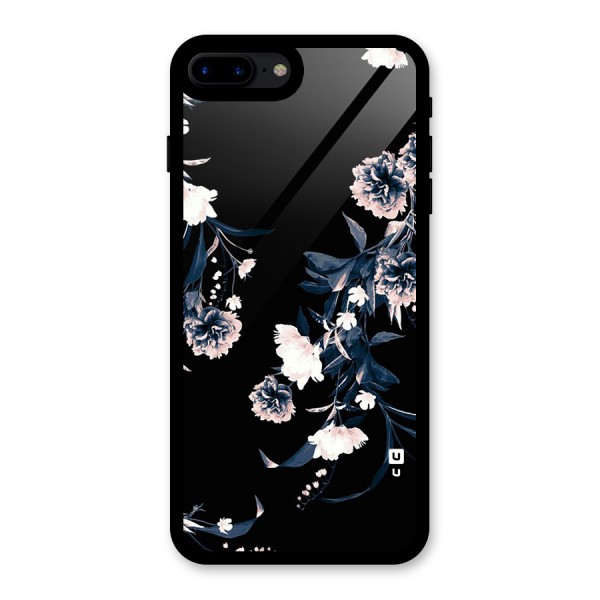 White Flora Glass Back Case for iPhone 8 Plus
