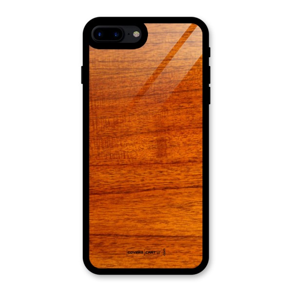 Wood Texture Design Glass Back Case for iPhone 8 Plus