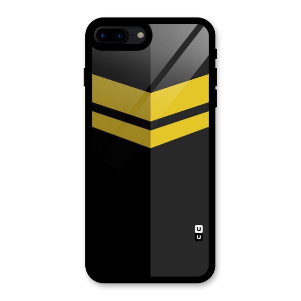 Yellow Lines Glass Back Case for iPhone 8 Plus