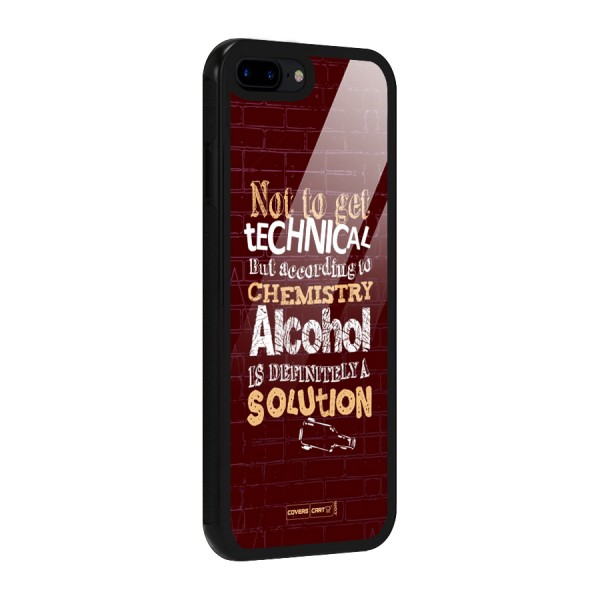 Alcohol is Definitely a Solution Glass Back Case for iPhone 8 Plus