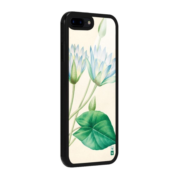 Blue Lotus Glass Back Case for iPhone 8 Plus