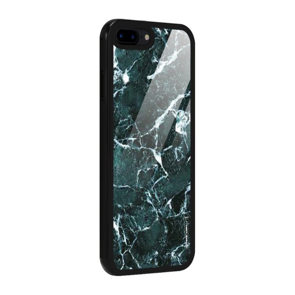 Dark Green Marble Glass Back Case for iPhone 8 Plus