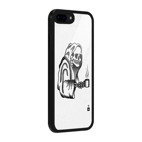 Dead But Coffee Glass Back Case for iPhone 8 Plus