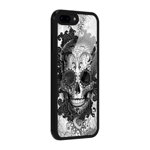 Floral Ghost Glass Back Case for iPhone 8 Plus