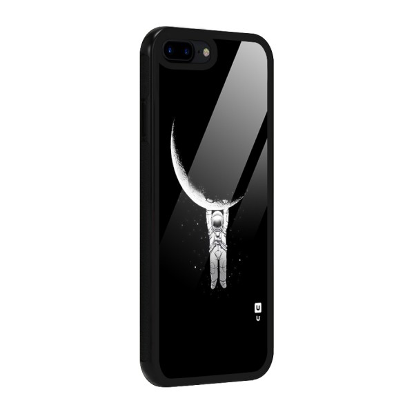 Hanging Astronaut Glass Back Case for iPhone 8 Plus