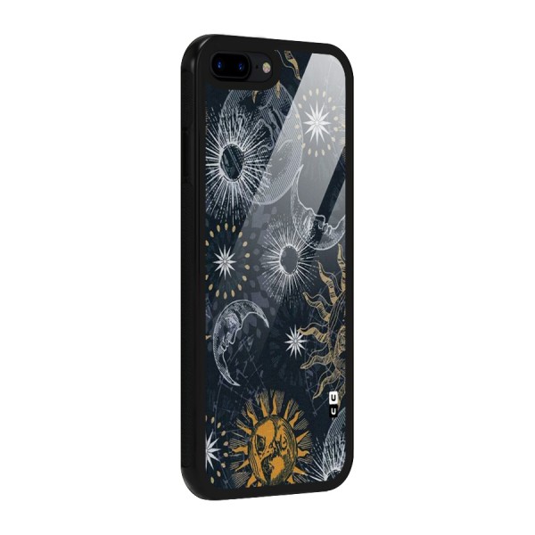 Moon And Sun Glass Back Case for iPhone 8 Plus