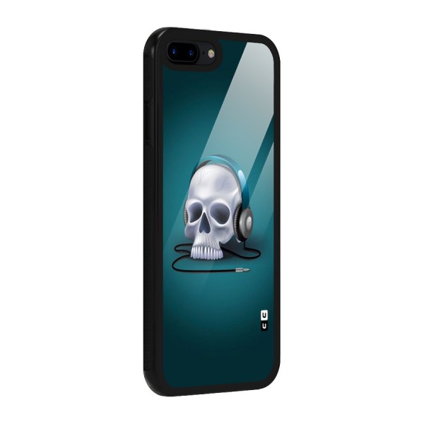 Music Skull Glass Back Case for iPhone 8 Plus