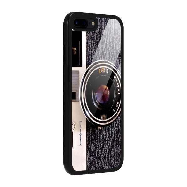 Old School Camera Glass Back Case for iPhone 8 Plus