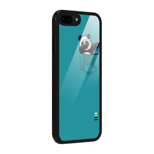 Panda Dabbing Away Glass Back Case for iPhone 8 Plus