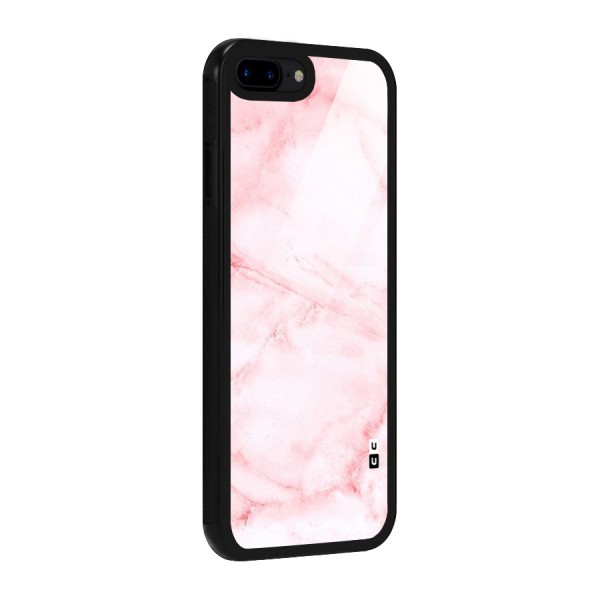 Pink Marble Print Glass Back Case for iPhone 8 Plus