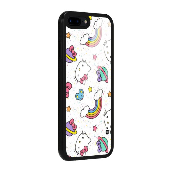 Rainbow Kit Tee Glass Back Case for iPhone 8 Plus