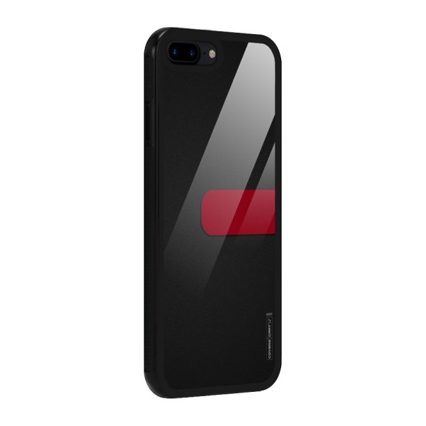 Single Red Stripe Glass Back Case for iPhone 8 Plus