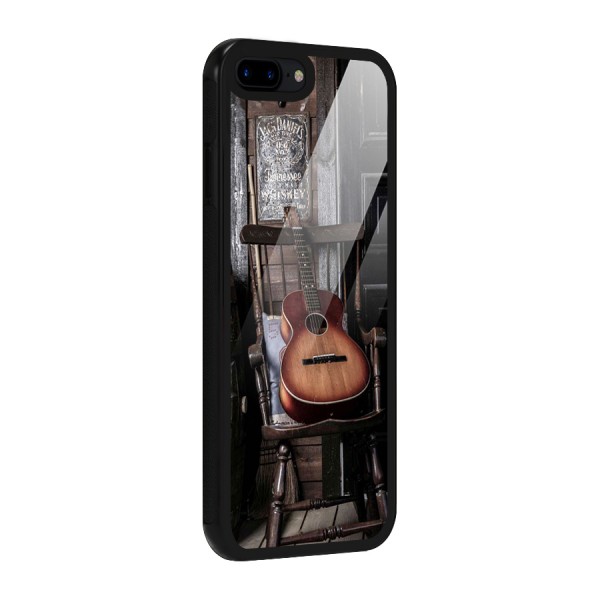 Vintage Chair Guitar Glass Back Case for iPhone 8 Plus