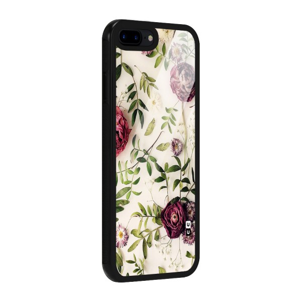 Vintage Rust Floral Glass Back Case for iPhone 8 Plus
