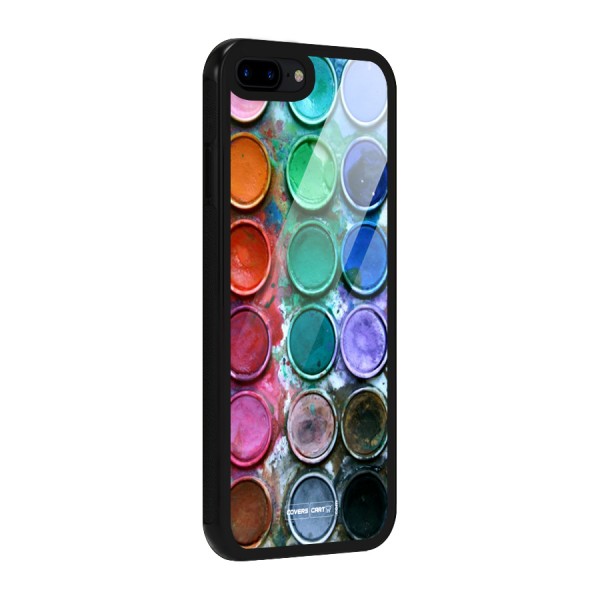 Water Paint Box Glass Back Case for iPhone 8 Plus
